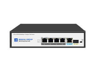 4 Port Gigabit Unmanaged PoE Switch with 1 Gigabit RJ45 and 1 Gigabit SFP Uplink (SP5200-4PGE1G1GF)