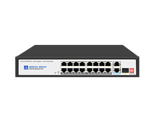 16 Ports 10/100M Unmanaged PoE Switch with 2-Gigabit RJ45 and 1Gigabit SFP Uplink（SP5210-16PFE2GE1GF）