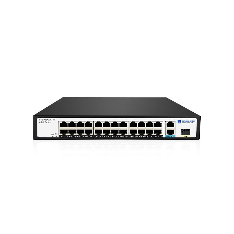 24 port 10/100M poe switch