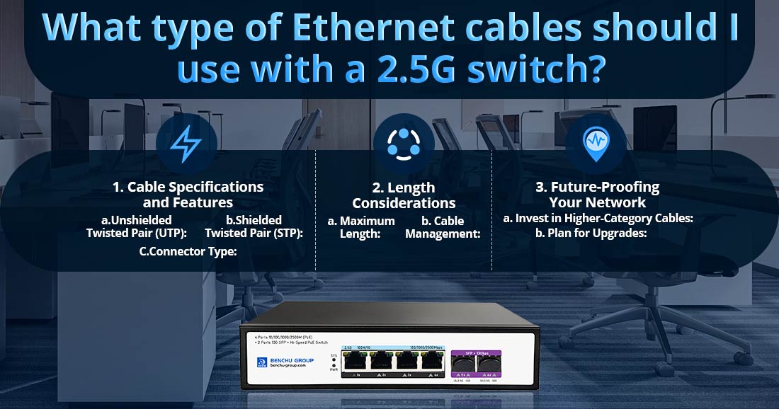 What type of Ethernet cables should I use with a 2.5G switch?