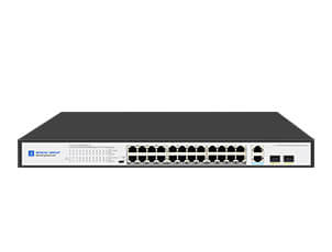 24 Port 100M PoE Switch with 2 Gigabit RJ45/SFP Combo Uplink