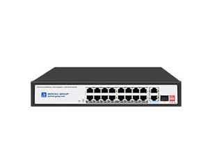 24 Port 100M PoE Switch with 2 Gigabit RJ45 Uplink