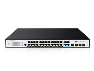 24 Ports Gigabit L2+ Managed PoE+ Switch, With 4-1Gb RJ45/SFP Combo, 24 PoE+ Ports@400W Power Budget, Support IPV4/IPV6