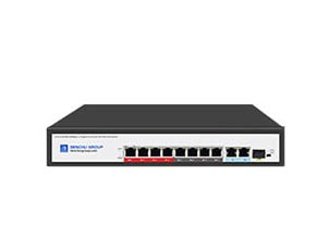 8 Ports Gigabit UPoE+ Switch Unmanaged, With 2 Gigabit RJ45 ,With 1 Gigabit SFP, 4 PoE++ And 4 PoE+ Ports @300W Power Budget, Fanless, Rack-Mount