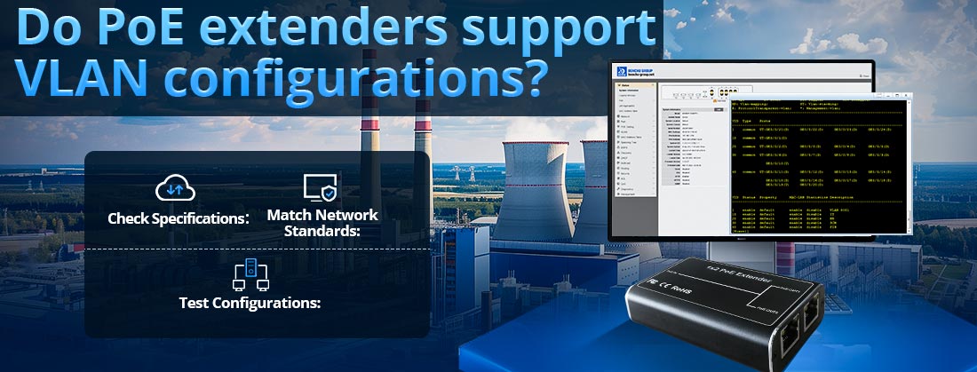 Do PoE extenders support VLAN configurations?