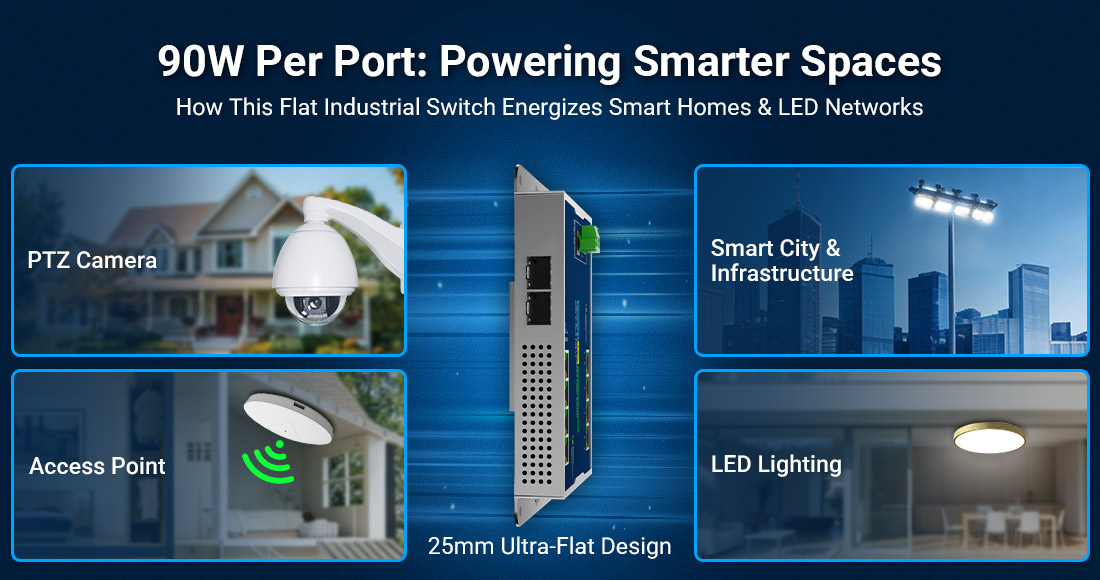 90W per Port: How This Flat Industrial Switch Energizes Smart Homes & LED Networks