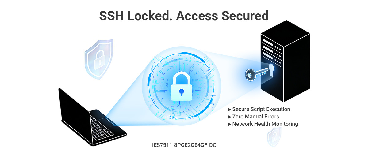 8 port PoE gigabit managed outdoor poe switch support SSH (Secure Shell)