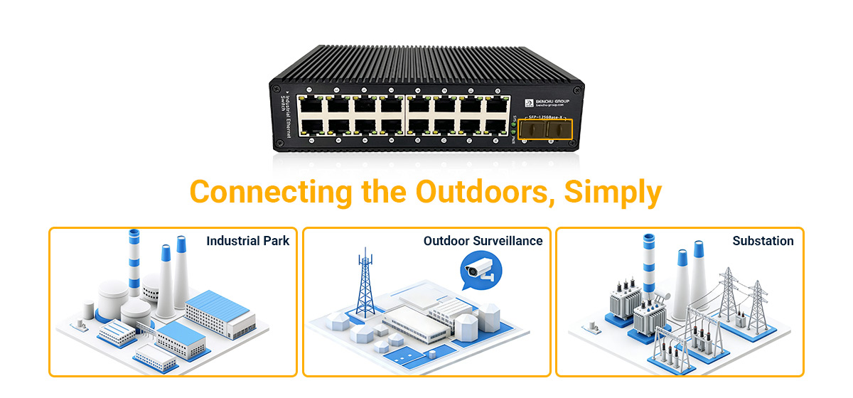 outdoor poe switch with 2 gigabit SFP uplink is straightforward and efficient