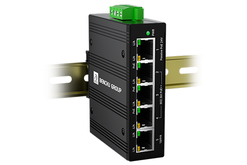 5 port FusionPoE Switch din-rail mount