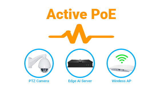 Intelligent active PoE handshake circuitry protecting standard non-PoE PCs, routers, and legacy terminals from over-voltage electrical damage.
