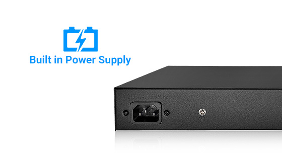 Interior look showing a heavy-duty 100V-240V AC universal internal power module integrated cleanly inside the all-metal switch casing.