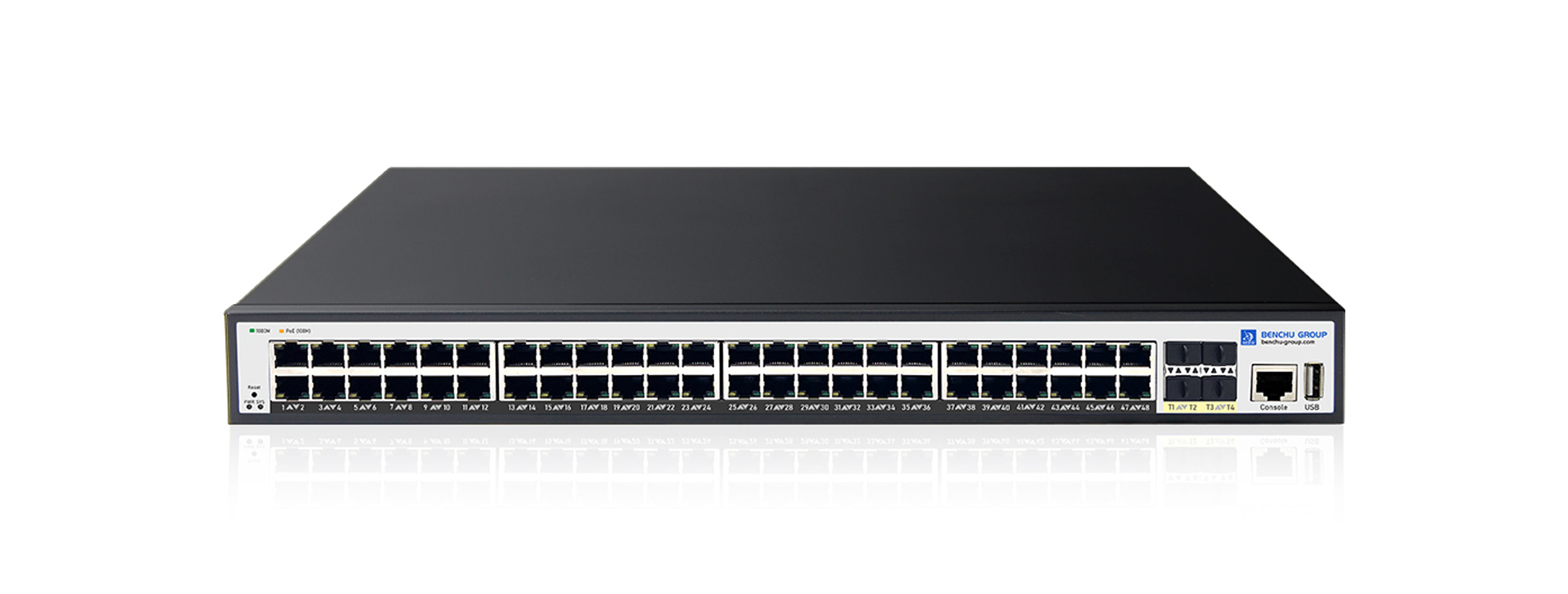 SP7500-48PGE4TF-L3M-800W wholesale high density 48 port managed gigabit high power PoE switch 800W