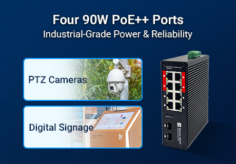 90 W PoE++ se adapta a los rigores industriales: un nuevo switch permite implementaciones de alta potencia en cualquier lugar.