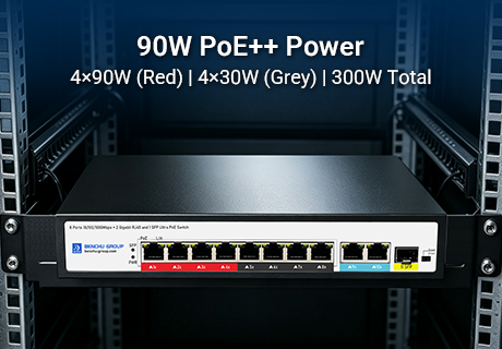El switch PoE++ 802.3bt de alta potencia de última generación ofrece 90 W por puerto para implementaciones de red avanzadas.