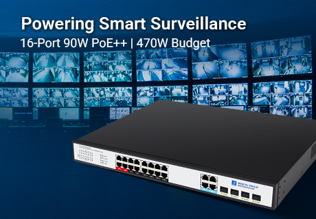 BENCHU lanza el SP5220-16PGE4GC-4BT, un switch Gigabit PoE++ de 16 puertos de alta potencia diseñado para implementaciones de borde preparadas para el futuro.