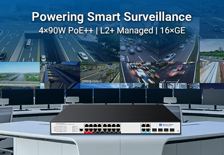Alta potencia y control avanzado: Presentamos el switch gestionado PoE++ Gigabit de 16 puertos SP7500.